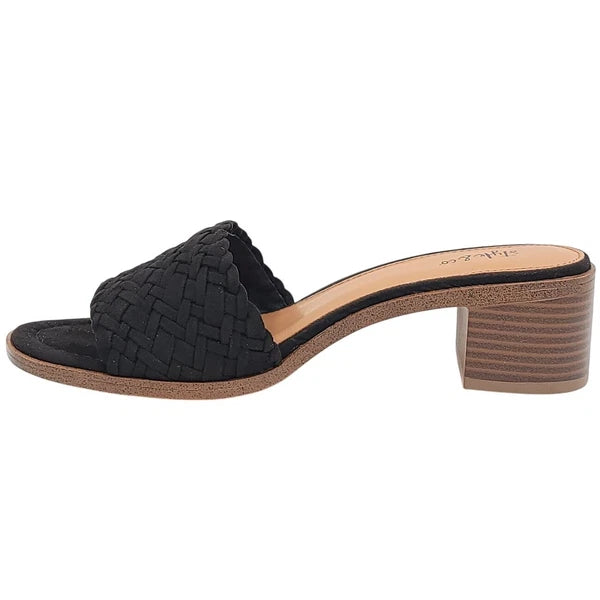 Style & Co Women Cassandraa Block Heel Woven Slide Sandals Size US 7M Black