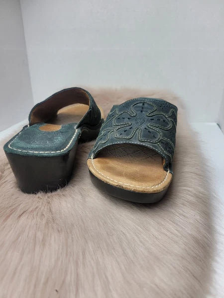 Ariat Floral Slide Sandals Black Style 22301 Womens Slip On Shoes Size 8.5 B