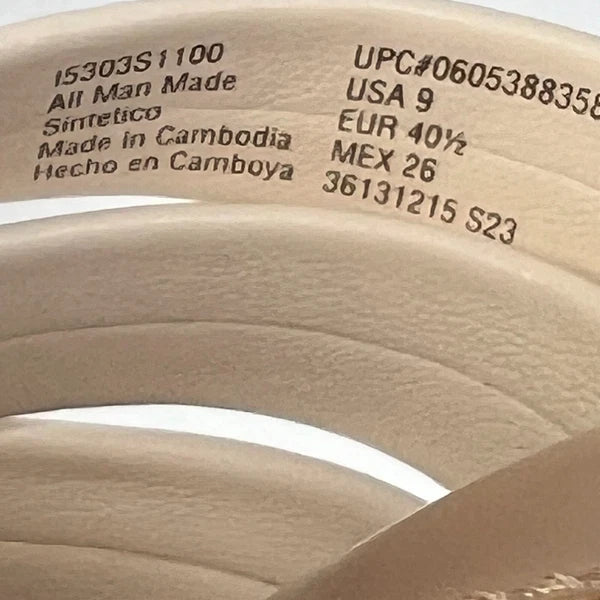 Sam & Libby Womens Cayla Ivory Faux Leather Cork Wedge Slide Size 9 Sandals