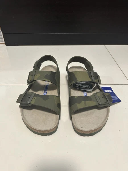 Birkenstock BS Arizona Birko-Flor Desert Soil Camo Green Sandal US M8/ W10