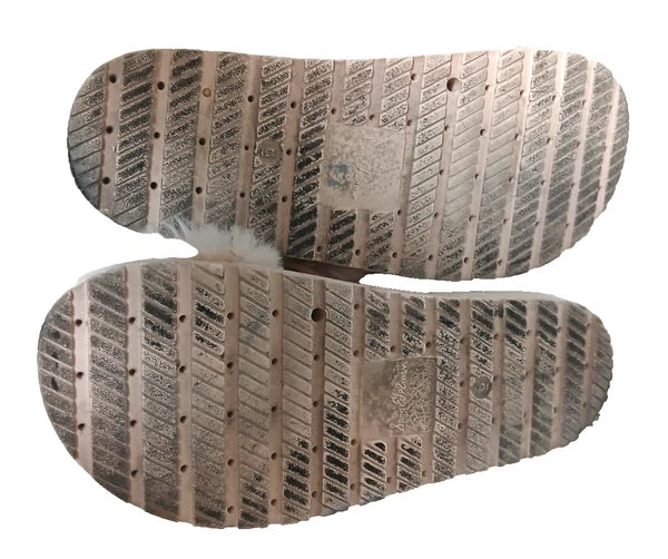 Sam Edelman Fuzzy Slide Sandals Women's Size 6 Pink Leather Faux Fur Open Toe