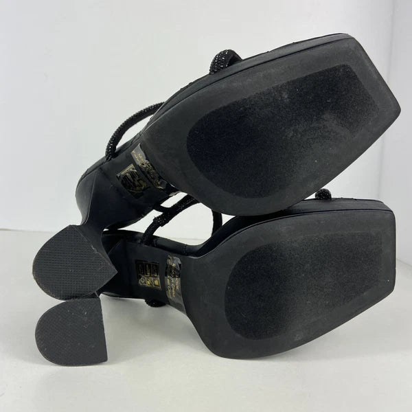 Jeffrey Campbell Movie Sz 7.5 Slide Sandal 5” Platform Heel 90's Vtg Style