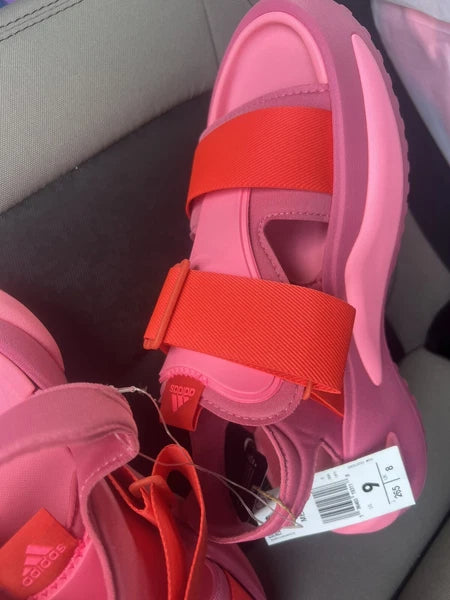 Adidas WOMENS SZ 11 Mehana Comfy Strap Fashion Sandal Slides Pink IF8182