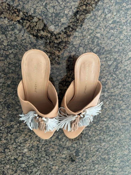 Loeffler Randall Cleo Tassel Mule Slides Shoes Women’s Size 6.5B