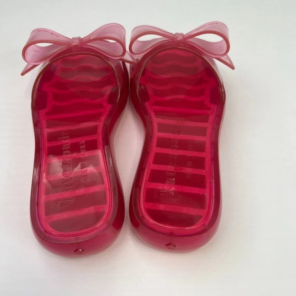 Kate Spade Sandal Women 7 Bow Tie Slide Flat Jelly Cruise Resort Pool Core Ex