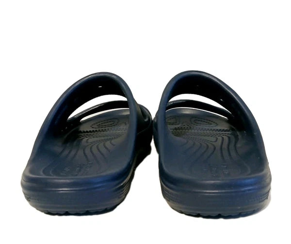 Crocs Baya Two-Strap Slide Unisex Women's 8 / Men's 6 Open Toe Sandals Blue