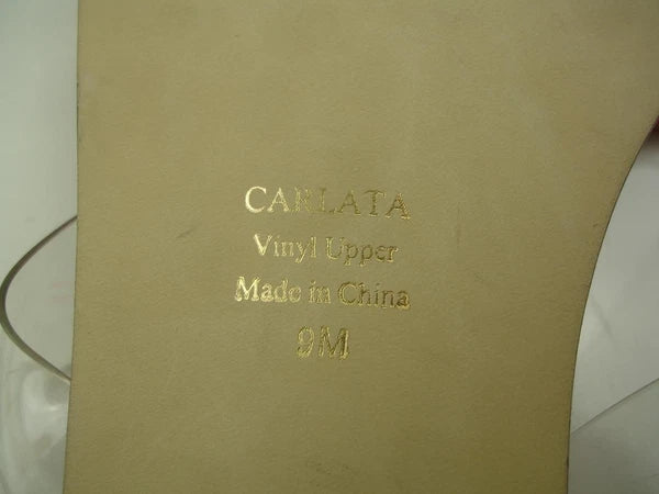 Women's 9 M J. Renee Carlata Red Rhinestones Heart Clear Thong Sandals Thong NWT