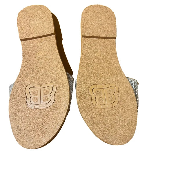 Rhinestone Slides Sandals Glitter on Sandals Sz 7.5 Bubleden fashion