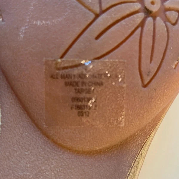 Merona  Bronze Gold Multi Tones  Bands  Sandals Sz 10 M Comfort Style Flip Flops