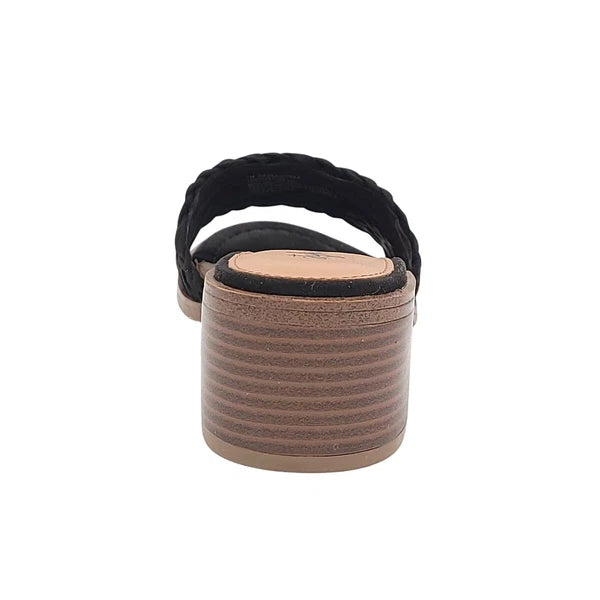 Style & Co Women Cassandraa Block Heel Woven Slide Sandals Size US 7M Black