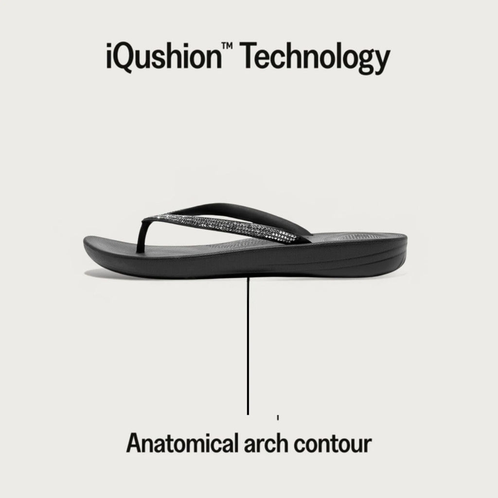 FitFlop Women's iQushion Sparkle Ergonomic Flip Flops