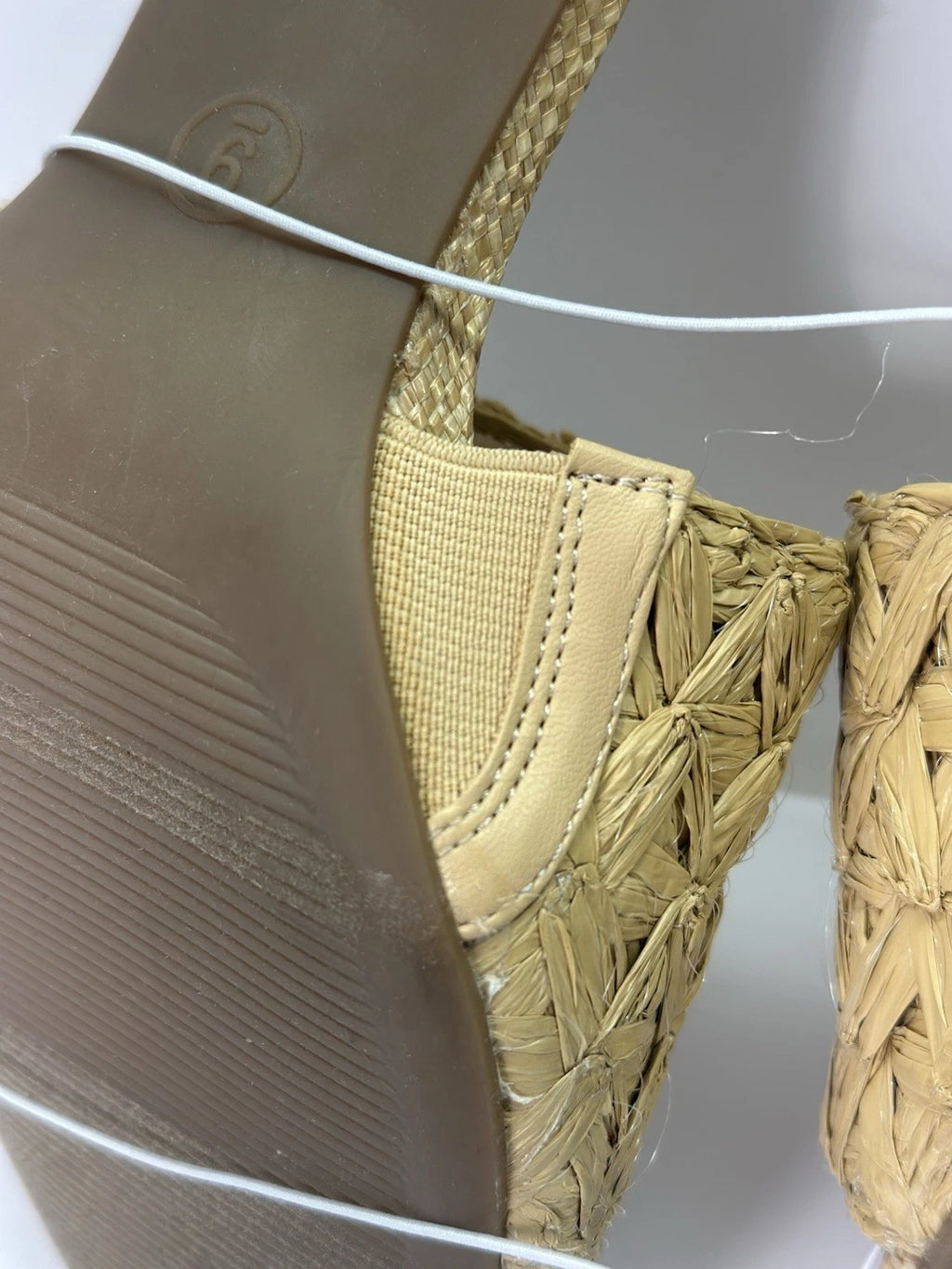 Woven Rafia heeled sandals Sz 9| coastal cowgirl, summer slide mules Resort Wear