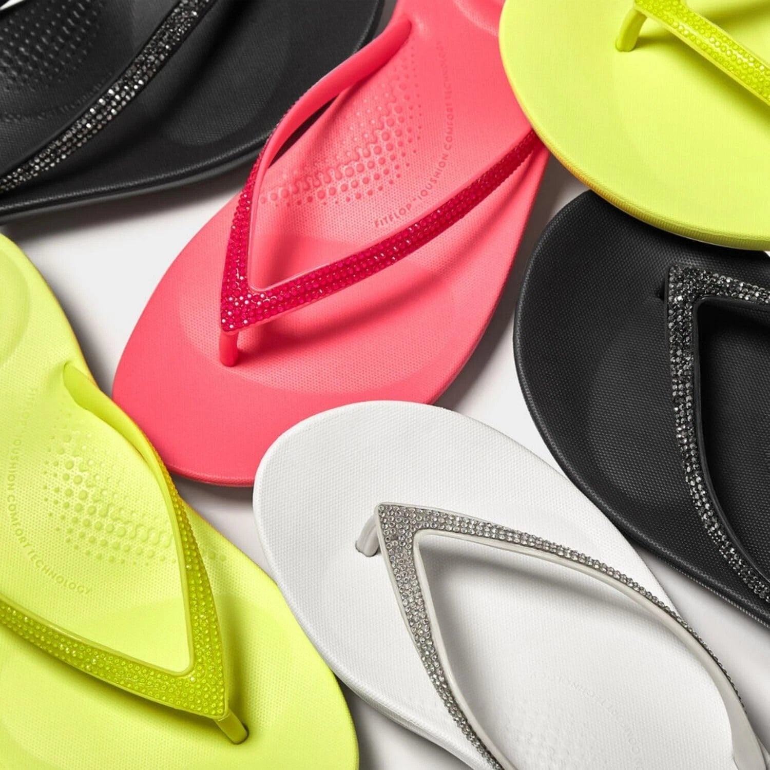 FitFlop Women's iQushion Sparkle Ergonomic Flip Flops
