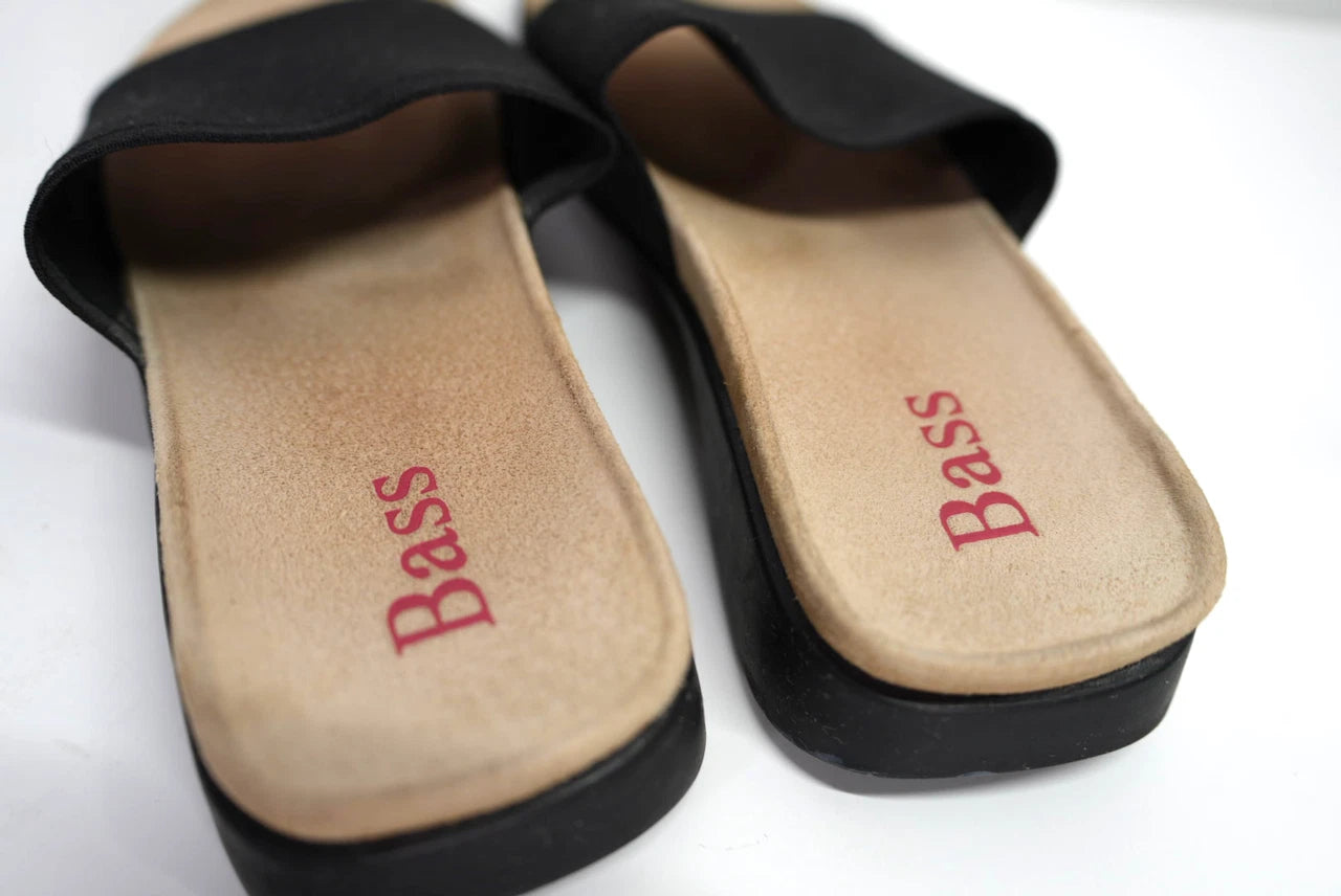 Women's Bass Laila Slide Style Sandals, Color: Black, Size: 10