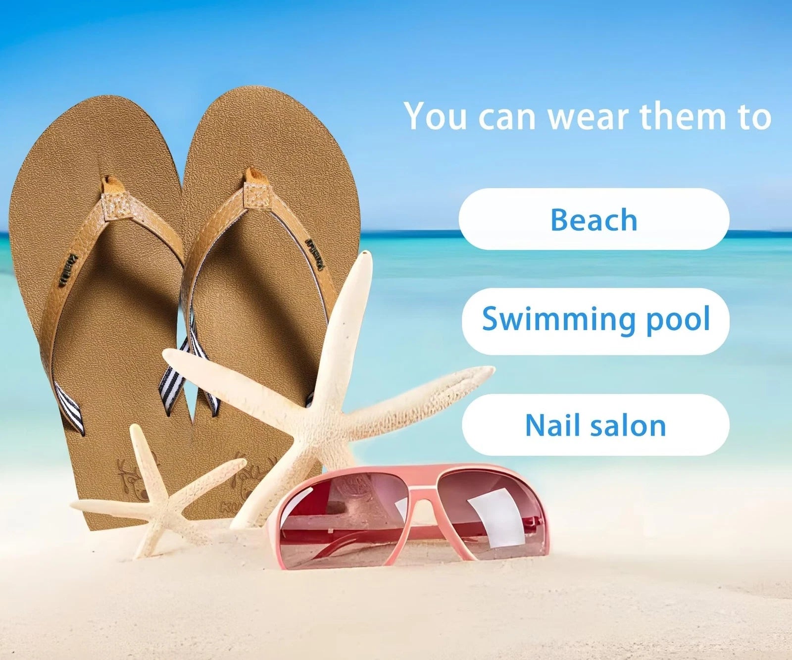 Comfortable Arch Support Flip Flops for Women Size 7 Indoor Outdoor