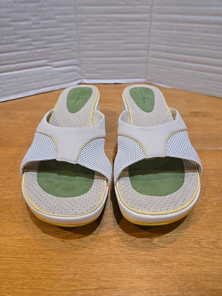 Cole Haan Air Women's 11B Slip-On Open Toe Slide Suede Leather Wedge NWOB