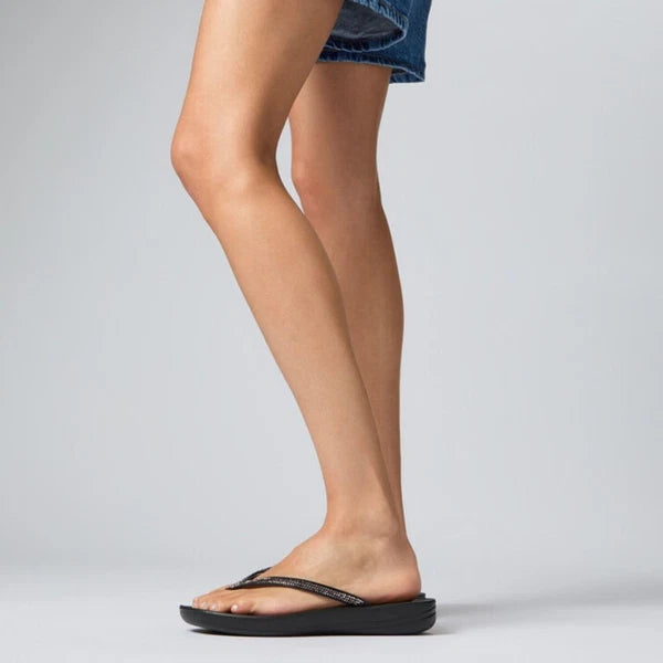 FitFlop Women's iQushion Sparkle Ergonomic Flip Flops