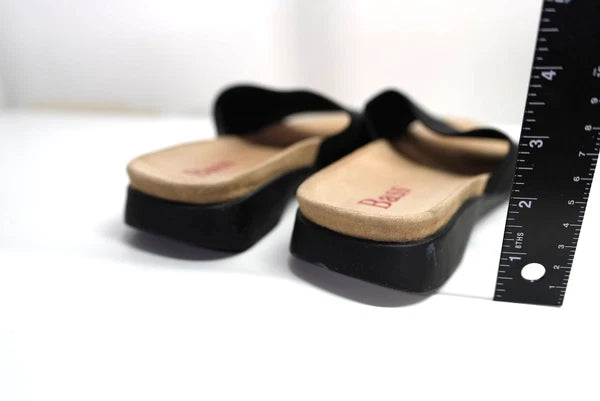 Women's Bass Laila Slide Style Sandals, Color: Black, Size: 10